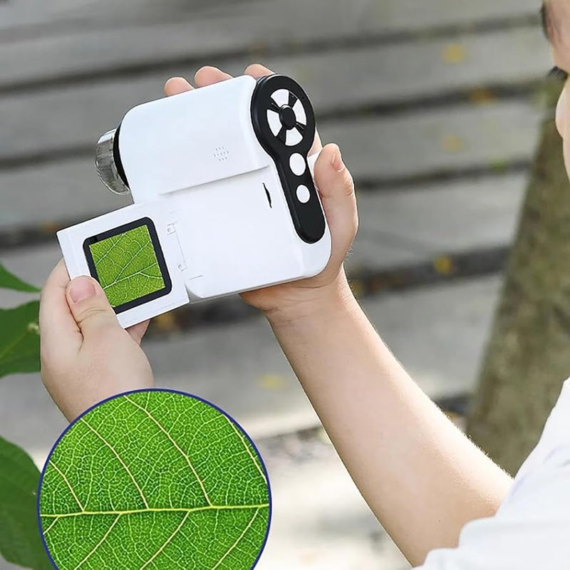White Handheld Digital Microscope with 2 Inch LCD Screen 1000X Portable Magnifier Camera - Image 2